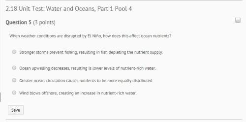 When weather conditions are disrupted by el niño, how does this affect ocean nutrients?