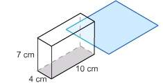 Aplane intersects this rectangular prism parallel to the prism’s base. which