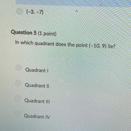 What quadrant does the point (-10,9) lie?