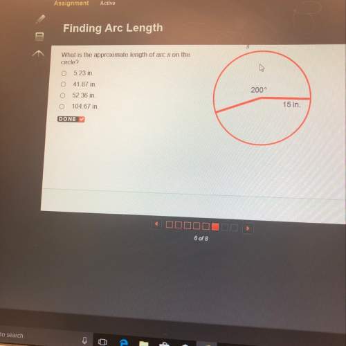 What is the approximate length of arc s the circle? o