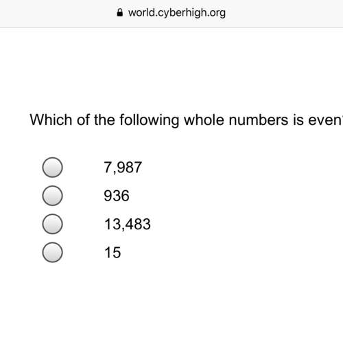 Which of the following whole numbers is even?  a. 7,987  b. 936