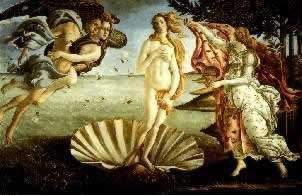 This is a famous painting about the birth of? jupiter juno minerva venus this structure