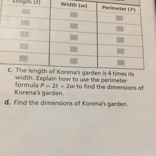 Both c and d the total perimeter of her garden is 200
