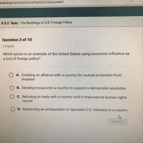 Which action is an example of the united states using economic influence as a tool of foreign policy