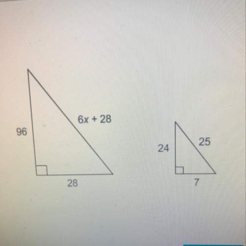 The triangles are similar.  what is the value of x ?