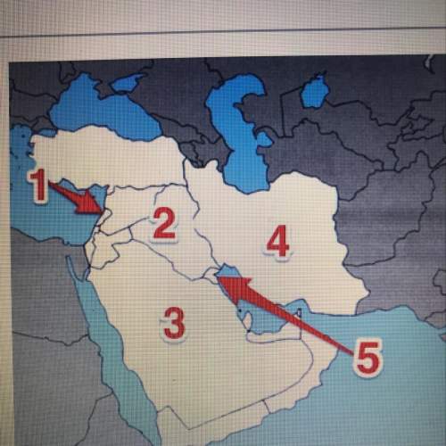 Which number on the map represents the country of iraq?