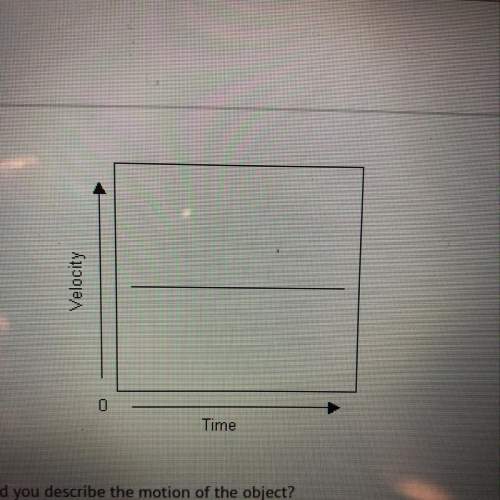 Based on the graph, how would you describe the motion of the object?  a) zero velocity,
