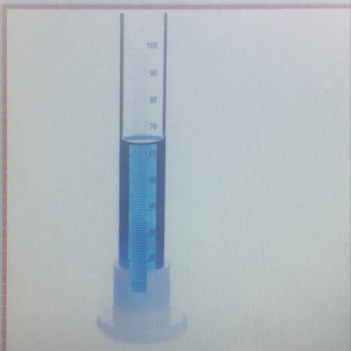 What is the volume of the liquid in the graduated cylinder?  a) 61 ml b) 63