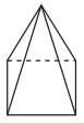 The figure below is a square pyramid. which of the following could not be a cross section in the fig