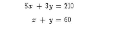 Determine which situation could be represented by the system of linear equations given below.&lt;