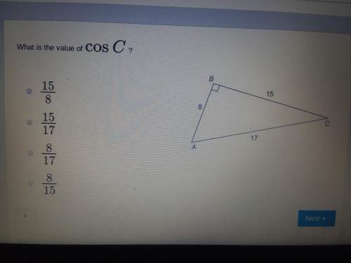 here is the question, what is the value of cos c