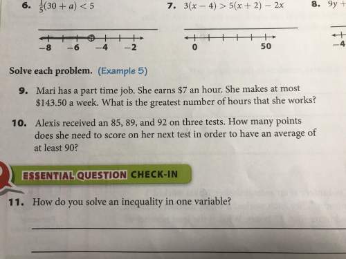 Can you write me an inquality for number question ?