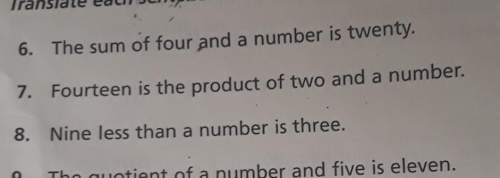 The sum of four and a number is twenty