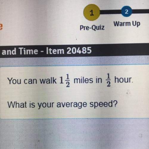What is the average speed? answer choices:  a)3 miles per hour b)3/4 miles per hour
