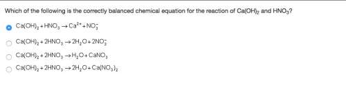 Which of the following is the correctly balanced chemical equation for the reaction of ca(oh)2 and h