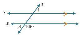 Carmen found m∠1 this way:  m∠1 =105° because if two lines are parallel, alternate exterior an