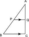 The figure shows triangle abc and line segment pq, which is parallel to bc: