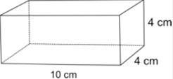 Apaperweight in the shape of a rectangular prism is shown: a right rectangular prism is shown with
