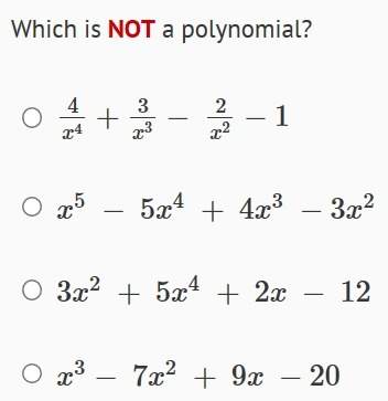 Which of the following is not a polynomial?