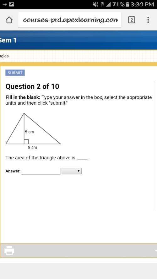The height of the above triangle is ?
