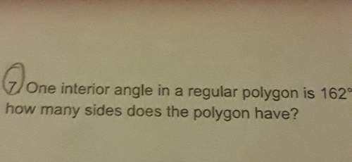 One interior angle in a regular polygon is 162° how many sides does the polygon have?