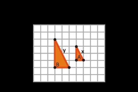 Triangles a and b are similar. if the slope of y is -2, what is the slope of x?