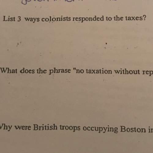 List 3 ways the colonist responded to taxes