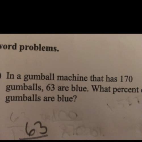 What is the percent of the blue gumballs