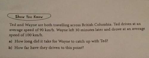Ted and wayne are both travelling. ted drives at an average speed of 90 km/h. wayne left 30 mins lat