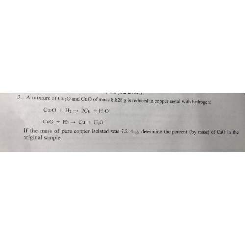 Chemistry question!  would really appreciate!