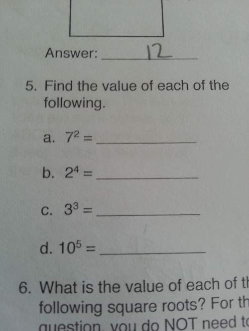 Find the value of each of the following. show work. 10 points for the best answer!