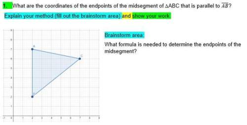 What are the coordinates of the endpoints of the midsegment for △abc that is parallel to ab?