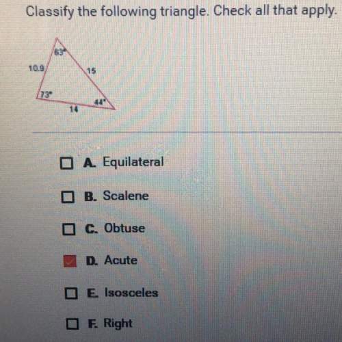 classify the following triangle. check all that apply. wind