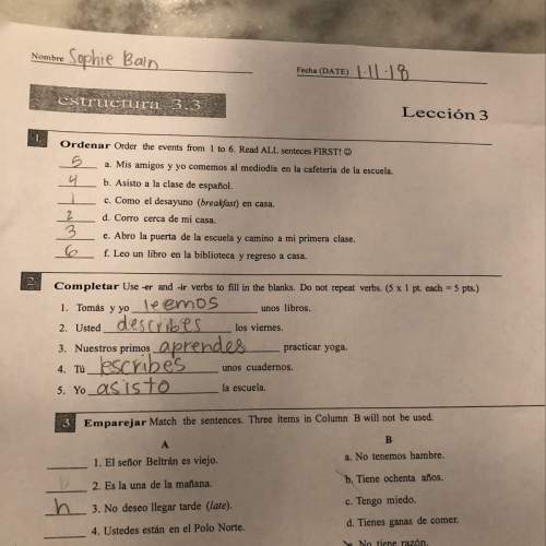 This is my homework for spanish and i have no idea what is right