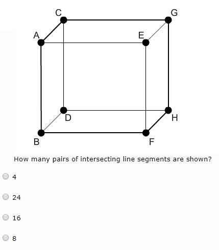 How many pairs of intersecting line segments are shown?