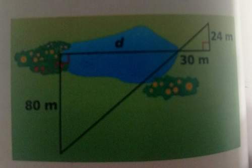The triangle in the diagram are similar. how long will the footbridge be