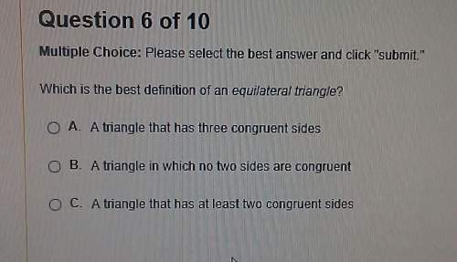 Which is the best definition of an equilateral triangle