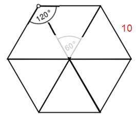 What is the area of the hexagon below to the nearest tenth of a square centimeter?  use
