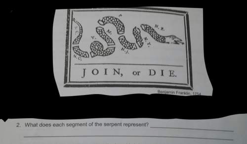 From join or die from benjamin franklin what dose each segment of the serpent represent