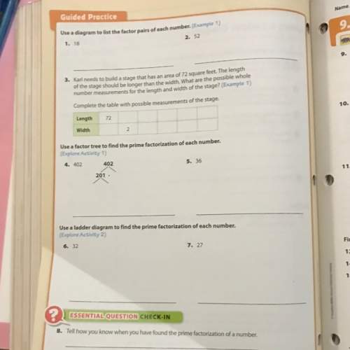 Use a diagram to list the factor pairs of each number