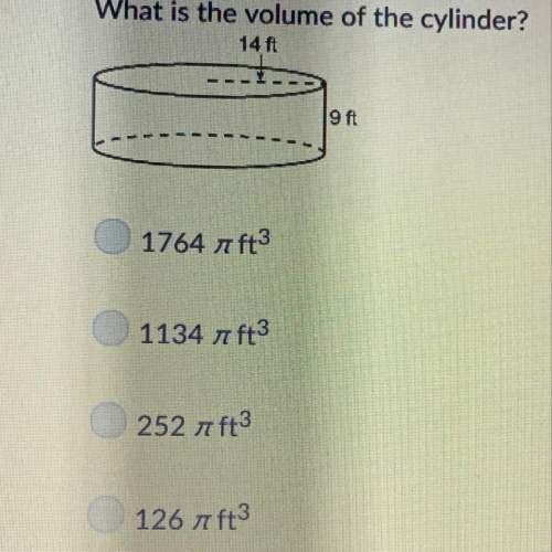 What is the volume of the cylinder 14ft 9ft