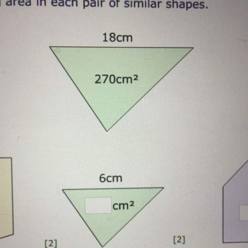 Work out the missing area in each pair of similar shapes (q.2)