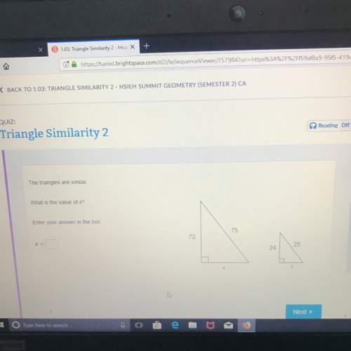 the triangles are similar what is the value of x?  x=