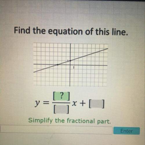 Find the equation of this line. simplify the fractional part.