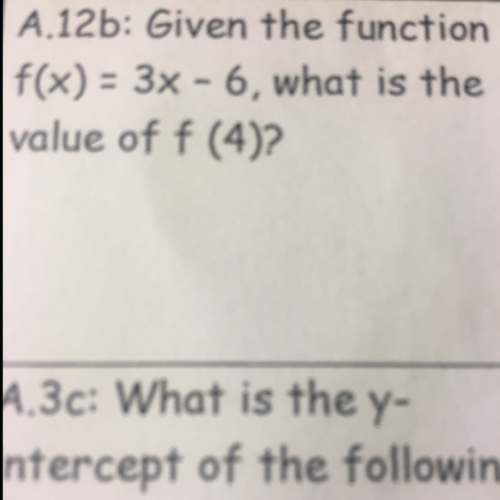 What is the value of f(4) in f(x)=3x-6
