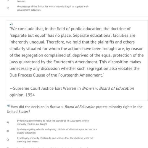 How did the decision in brown v. board of education protect minority rights in the united states?
