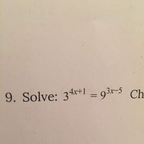 Solve 3^4x+1=9^3x-5 (this is on a logarithms study guide)