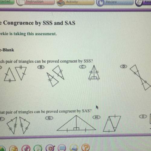 Which pair of triangles can be proved congruent by sss