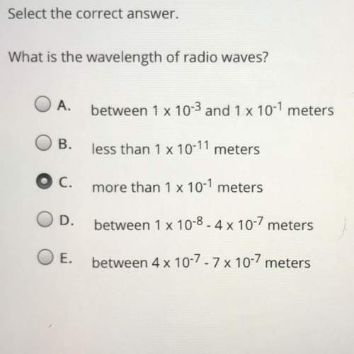 What is the wavelength of radio waves? *see attached photo