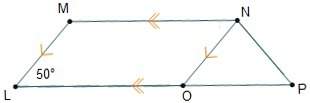 The diagram shows isosceles trapezoid lmnp. it also shows how line segment no was drawn to form para